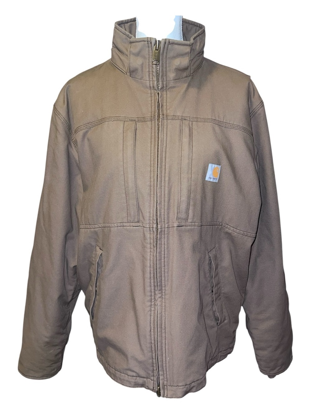 Carhartt Men's Full Swing Jacket With Pockets Taupe Brown color Size Large